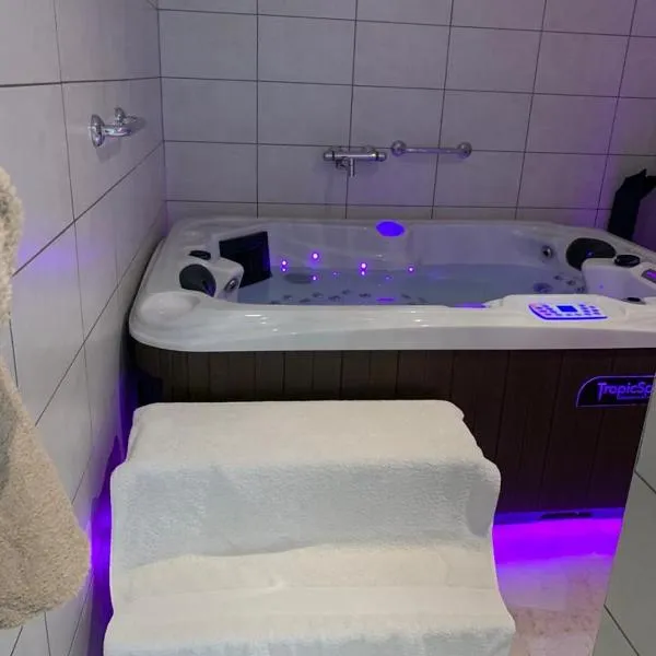 appartement avec Jacuzzi hammam sauna privatisé au rez de chaussée ds maison à Voglans à 2 kilomètres du lac du bourget en Savoie entre Chambéry et Aix les Bains cure thermale，位于瓦戈兰斯的酒店