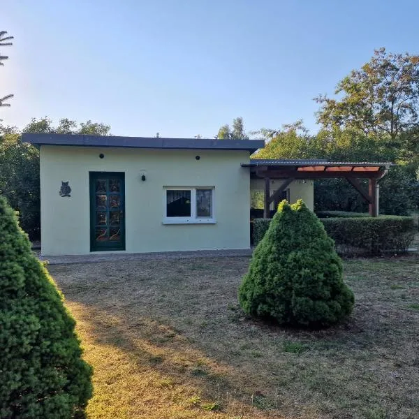 Gemütlicher Bungalow in Canow mit Terrasse, Hof und Seenähe，位于Wustrow的酒店