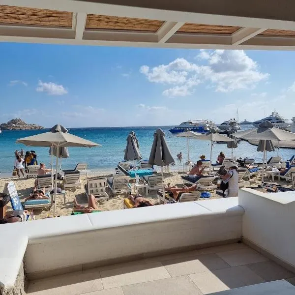 Acrogiali Beachfront Hotel Mykonos，位于普拉迪斯亚罗斯的酒店