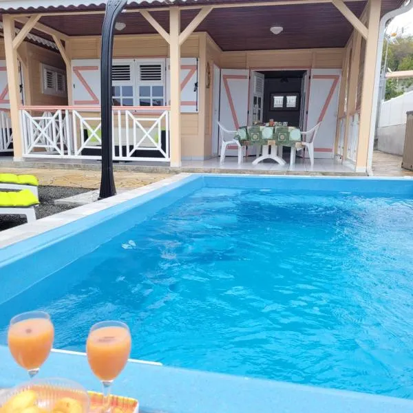 La Maison du Pécheur 97280 vous propose 2 bungalow, 2 Piscine privé avec jaccuzi intégrés, a 5 min de la plage et 2 min du port de pêche，位于勒沃克兰的酒店