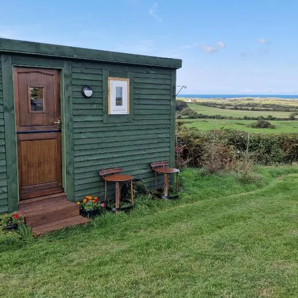 Stunning 1-Bed shepherd hut in Holyhead，位于Llanrhwydrys的酒店