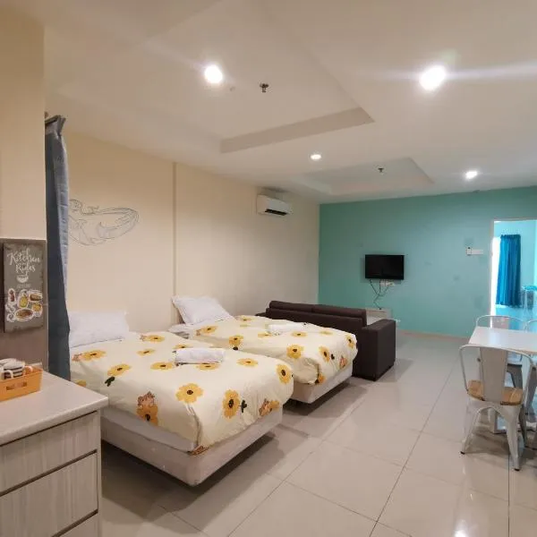 Peaceful 1-bedroom unit at Marina Island by JoMy Homestay，位于卢穆特的酒店