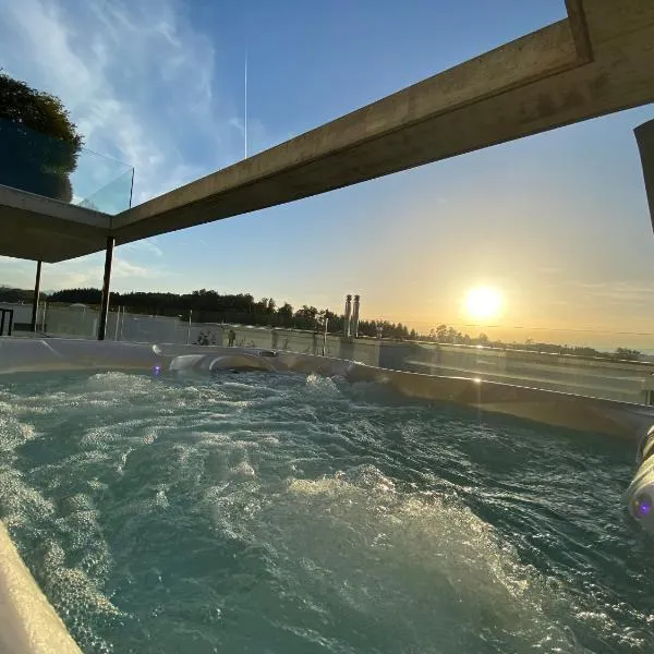 Luxusloft mit warmem Outdoor Whirlpool，位于Mühleberg的酒店