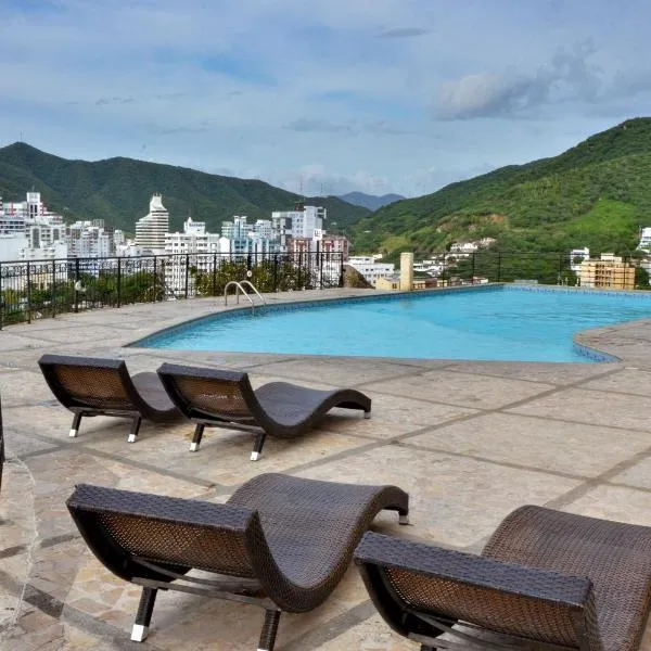 Apartamentos El Peñón del Rodadero VISTA AL MAR - By Apartamar Santa Marta，位于圣玛尔塔的酒店