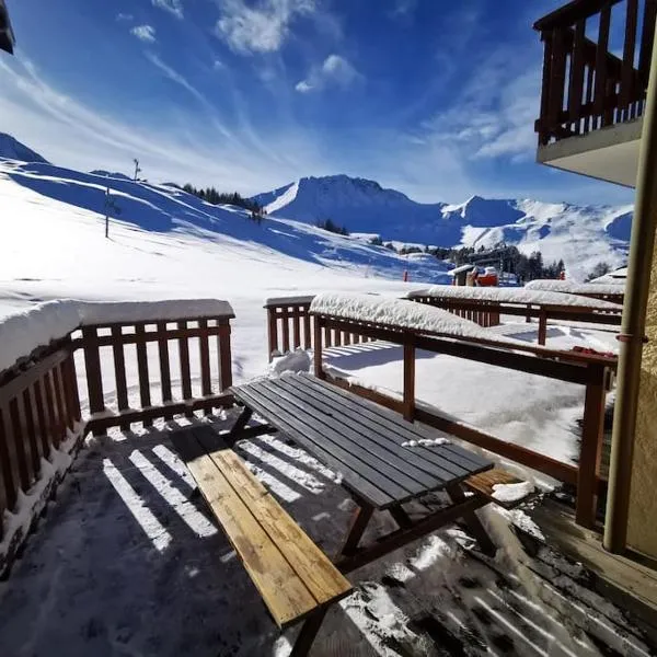 Appartement ski au pied 5-6 personnes La plagne tarentaise，位于普拉涅村的酒店