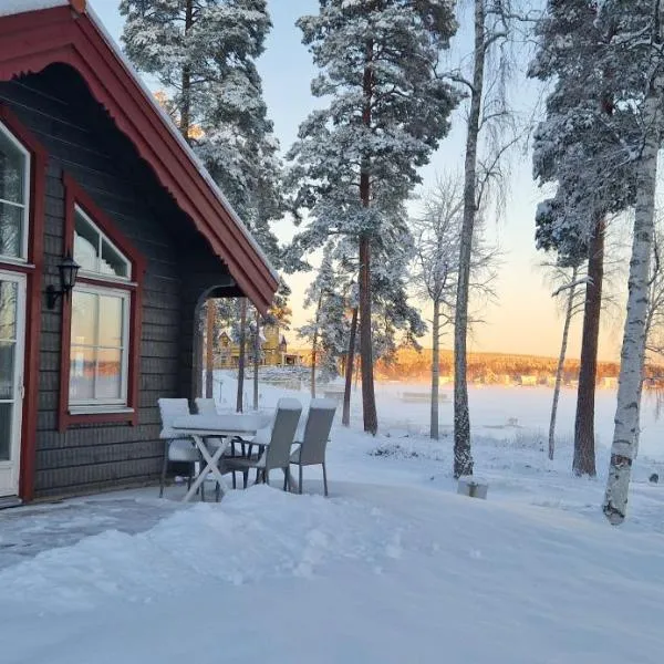 Lakeside log cabin Främby Udde Falun，位于法伦的酒店