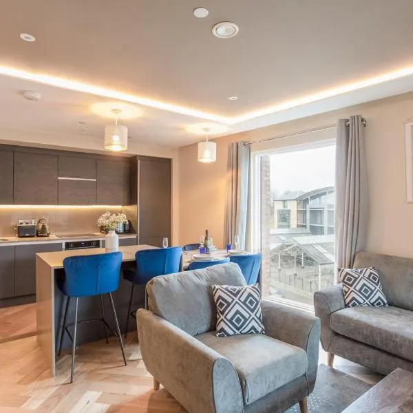 Luxury 2 bedroom apartment with free parking in the heart of York，位于约克的酒店