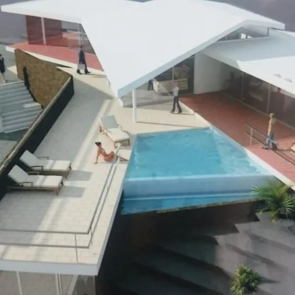 Ferienwohnung Meerblick und Nähe Feuerberge mit eigenem beheizten Pool，位于Las Breñas的酒店