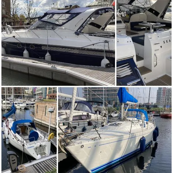 Entire Boat at St Katherine Docks 2 Available select using room options，位于伦敦的酒店