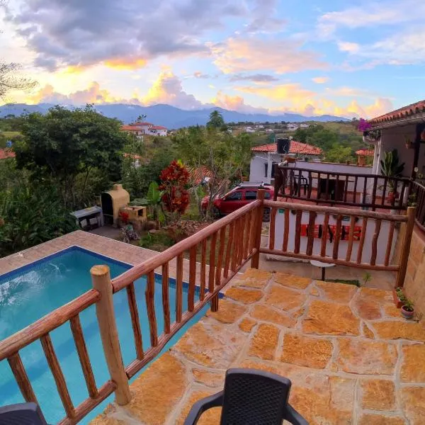 Santa Monica Barichara-con piscina y parqueadero，位于巴里查拉的酒店