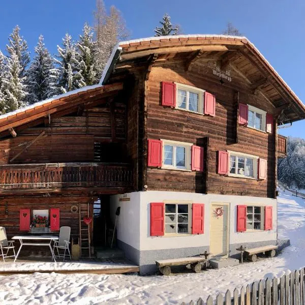 Sonniges Chalet Arosa für 6 Pers alleinstehend mit traumhaftem Bergpanorama，位于阿罗萨的酒店