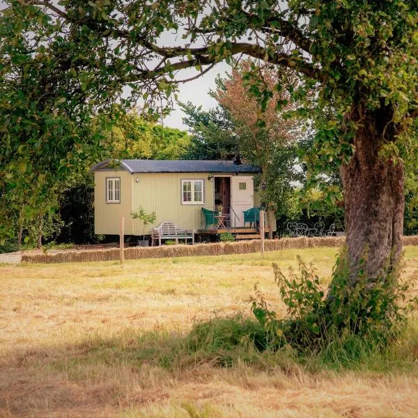 the abberton shepherds hut，位于伊夫舍姆的酒店