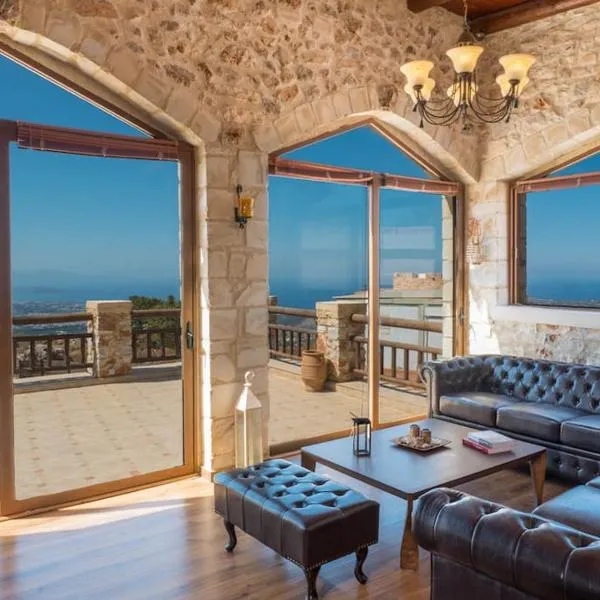 Villa Malaxa Private Luxury with Amazing View，位于Maláxa的酒店