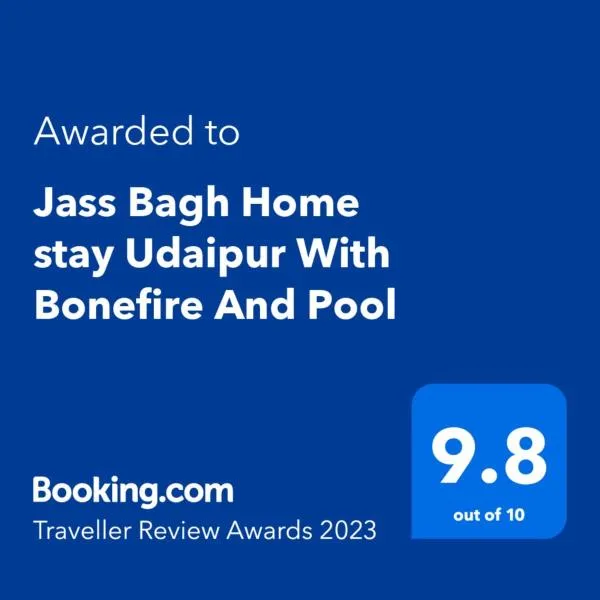 Jass Bagh Home stay Udaipur I swimming pool I wedding I 87oo2o5865，位于Eklingji的酒店