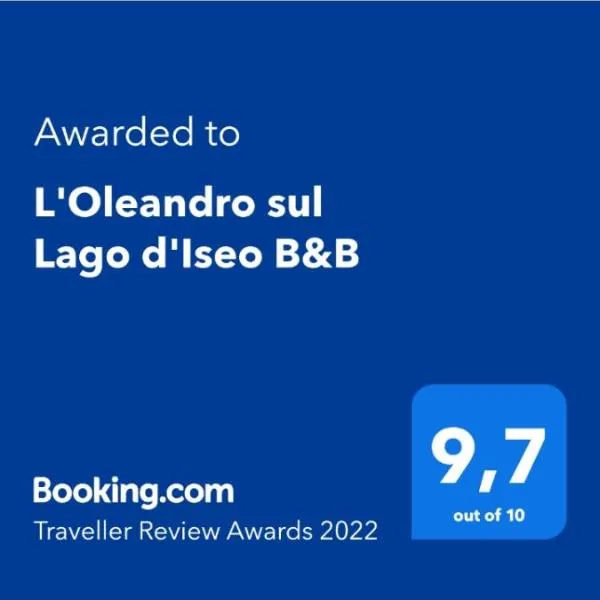 L'Oleandro sul Lago d'Iseo B&B，位于苏尔扎诺的酒店