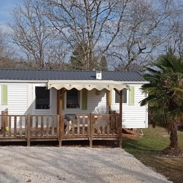 L'OLIVIER Mobil home 4 personnes CAMPING LE BEL AIR，位于Limogne-en-Quercy的酒店