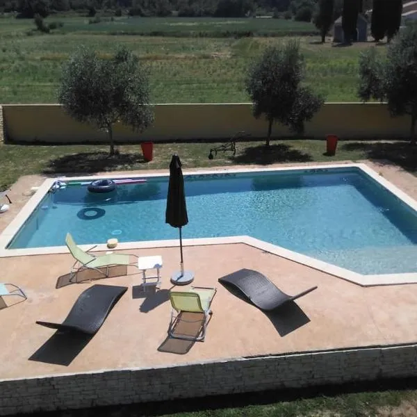 Loue Studio dans une villa avec piscine terrasse，位于Saint-Théodorit的酒店