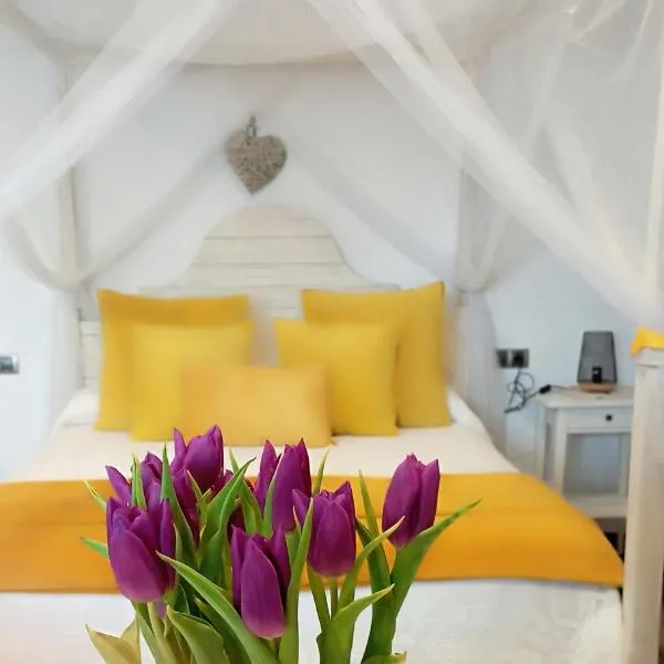 Habitación ideada para parejas con Jacuzzi, desayuno romántico y opción de cenas en su restaurante，位于Villamiel的酒店