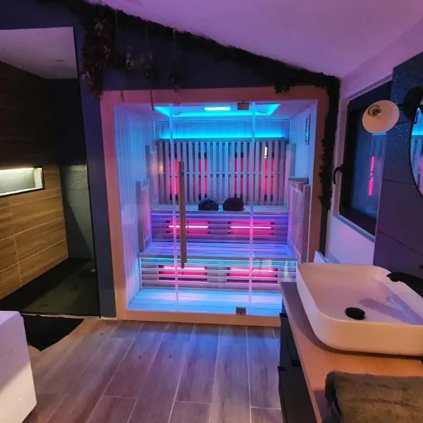 SAUNA, BALNEO, TERRASSE, PARKING, Le tout totalement privé dans maison indépendante à la décoration soignée, ensoleillé et sans vis à vis, Prise VE, Calme et discrétion Garantis, Idéalement situé pour visiter la région, Animaux bienvenues，位于Saint-Jean-de-la-Neuville的酒店