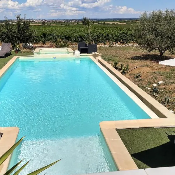 "Domaine 1902"piscine,billard,boulodrome,14 pers，位于Servian的酒店