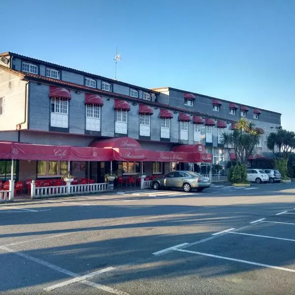 美洲酒店及餐厅，位于Santa Cruz de Ribadulla的酒店