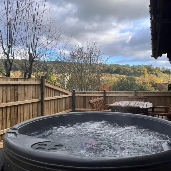Countryside 3 Bedroom Log Cabin With Private Hot Tub - Ash，位于莱明斯特的酒店