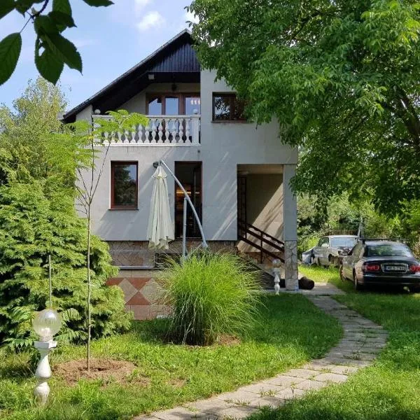 Hill View Holiday House nearby Budapest with AC & Pool，位于Pilisszentiván的酒店