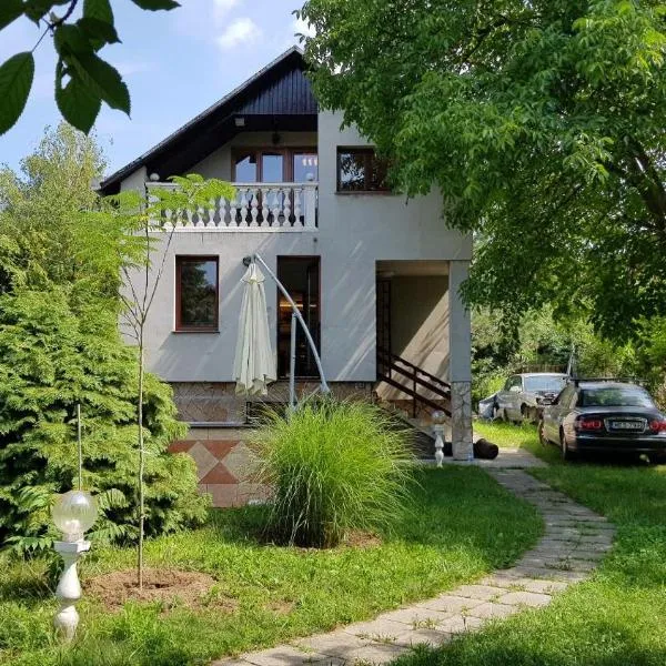 Hill View Holiday House nearby Budapest with AC & Pool，位于Pilisjászfalu的酒店