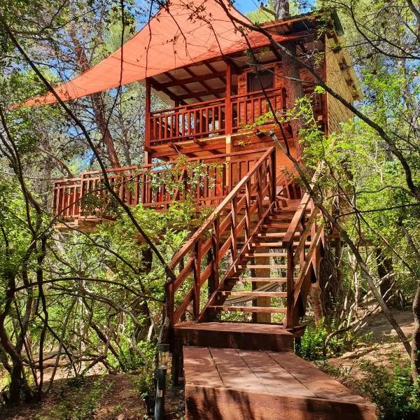 TreeHouses Ljubač Glamping Robinson，位于普利拉卡的酒店