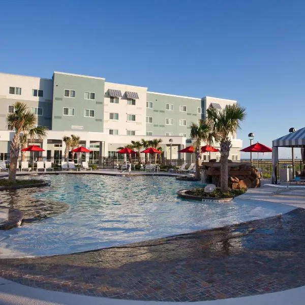 加尔维斯顿岛万豪广场套房酒店，位于Galveston Island的酒店