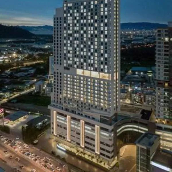 LOVELY 2ROOM SUITE6PAX@SKY CONDO JURU SENTRAL，位于大山脚的酒店