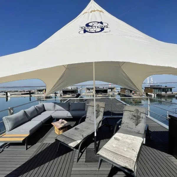 Hausboote am Bärwalder See Traumhaus-mieten，位于Klitten的酒店