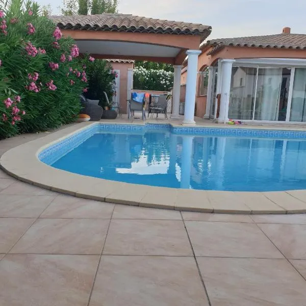 Villa plain pied avec piscine privée 8 personnes，位于拉克罗的酒店