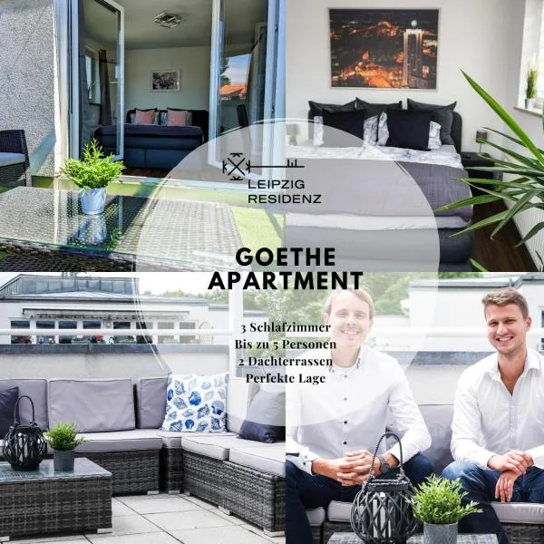 Leipzig Residenz Goethe Apartment mit 2 Dachterrassen，位于莱比锡的酒店