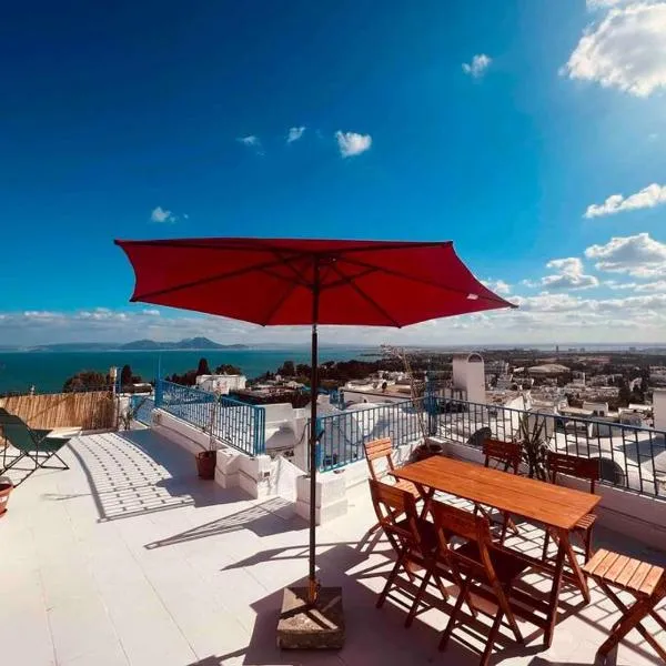 The Blue Sea View Sidi Bou Said，位于迦玛特的酒店