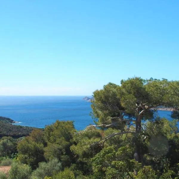 La roche aux mouettes Ile du Levant，位于勒旺岛的酒店