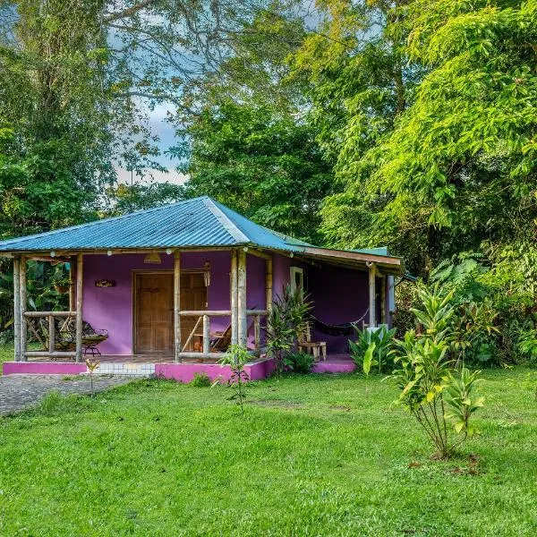 Casa Lavanda in tropical jungle garden，位于曼萨尼约的酒店