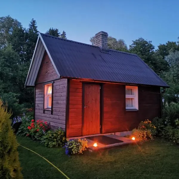 Lovely, archaic sauna house in Estonian Countryside, 30 m to the lake，位于Suislepa的酒店