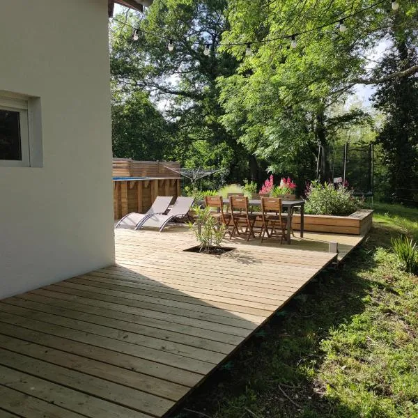 Adorable maison d'hôtes avec piscine- tiny house，位于Saubrigues的酒店