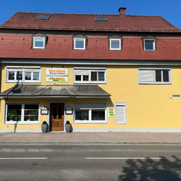 贝格尔斯图本餐厅酒店，位于Dettingen an der Iller的酒店