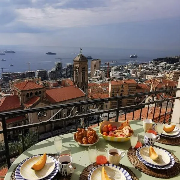 Vista Monaco, 5mn walk to Monaco, Amazing view，位于博索莱伊的酒店
