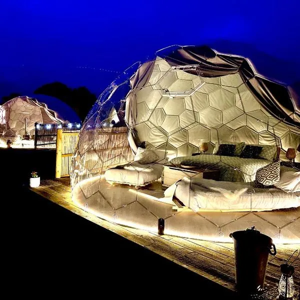 Deerstone Glamping-Pinhaw Beacon dome Hot tub，位于Earby的酒店