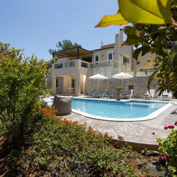 Palladio Luxury Villa With Amazing View，位于Roussospítion的酒店