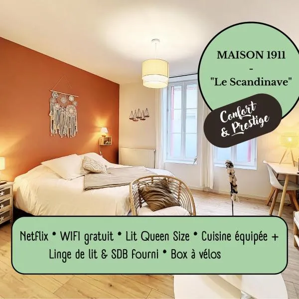 Appart LE SCANDINAVE - Maison 1911 - confort & prestige，位于Poilly-lez-Gien的酒店