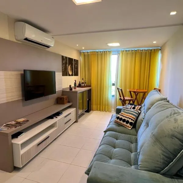 Apartamento espetacular na MELHOR praia da Bahia, GUARAJUBA é uma das únicas praias com selo azul do Brasil -Luxo, lazer, diversão e tranquilidade! Projetado para que você tenha a melhor experiência em hospedagem - Condominio tipo resort, o mais procurado，位于Jenipabu的酒店