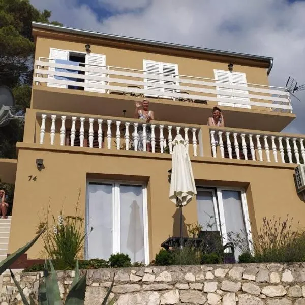 Apartments and rooms with parking space Sobra, Mljet - 18465，位于Prožura的酒店