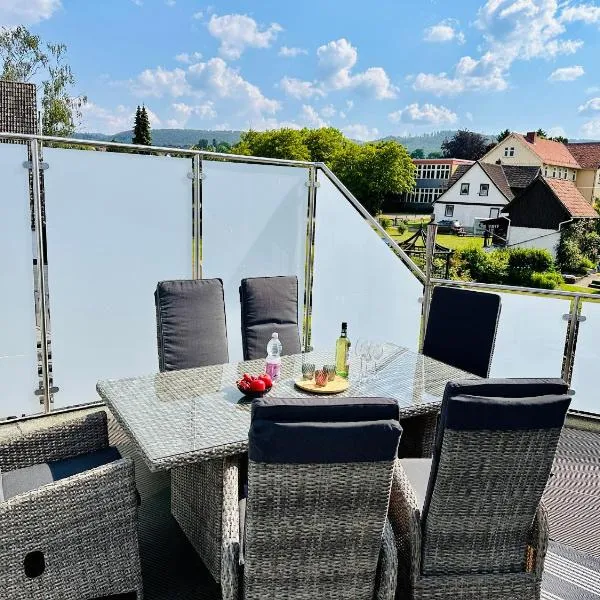 FeWo Bachlauf mit großer Terrasse von Harztraveler，位于巴特哈尔茨堡的酒店