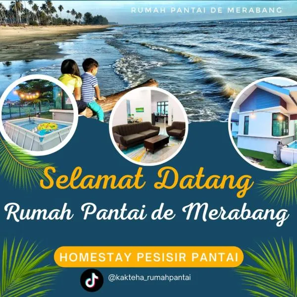 Rumah Pantai de Merabang (bungalow with pool)，位于巴佐的酒店