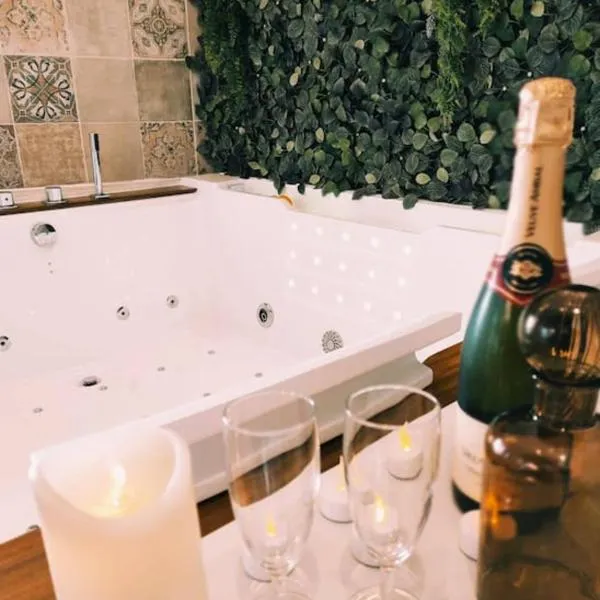 La Cabana Agréable logement avec Jacuzzi/Balnéo，位于圣哲伦的酒店