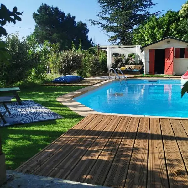 Dépendance cosy entre jardin, piscine et jacuzzi，位于欧巴涅的酒店